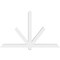 Ekena Millwork Kennewick Architectural Grade PVC Gable Bracket, 72"W x 45"H x 4"D x 4"F, 15/12 Pitch GBP072X45X0404KEN00 - alternate 4